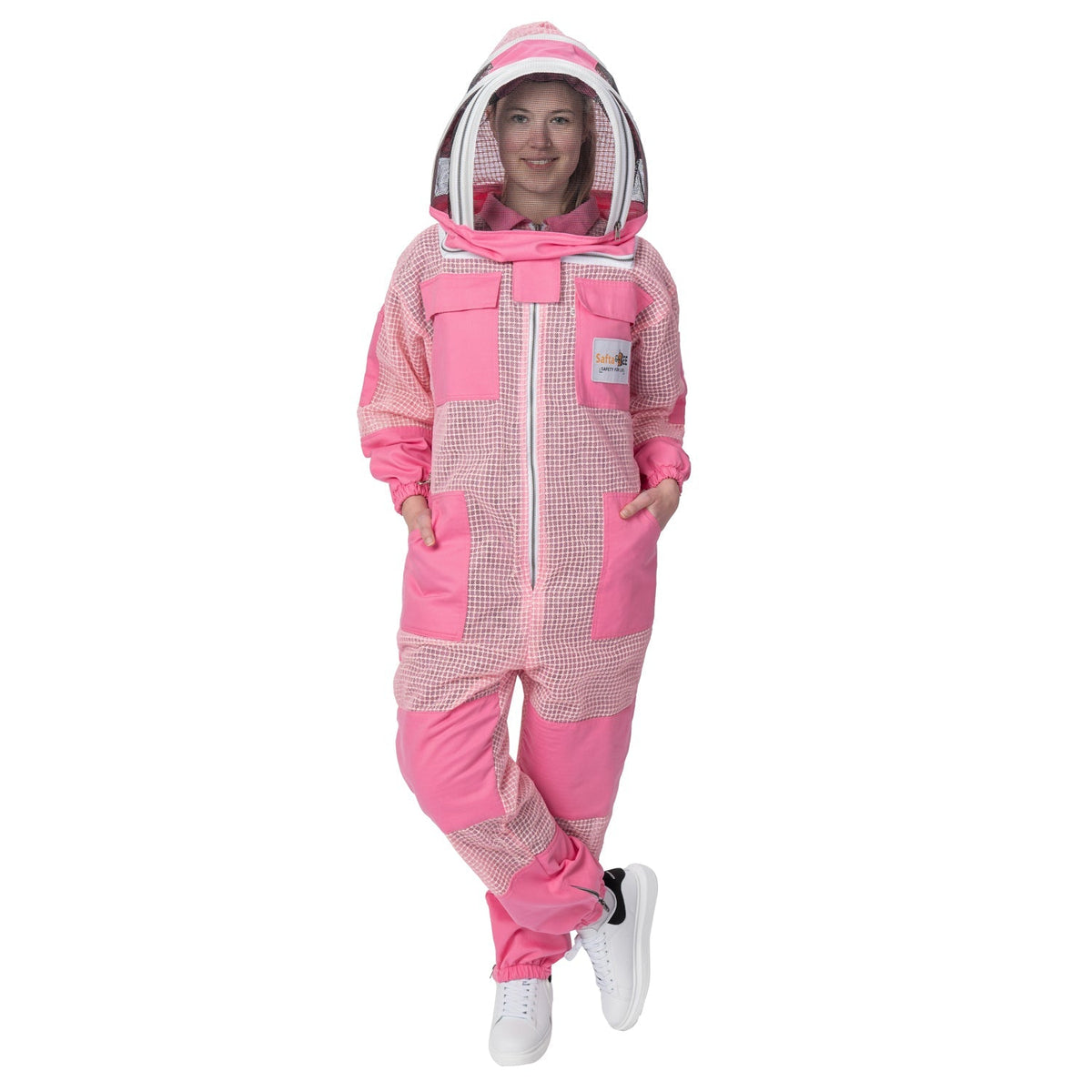 Pink Bee Suit – 3-Layer Ventilated Beekeeping Suit | Safta Bee UK