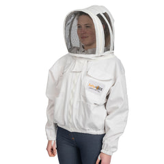 Beekeeping Jacket Cotton White Premium Quality For Beekeepers Beginners Professionals Fencing Veil Max Protection