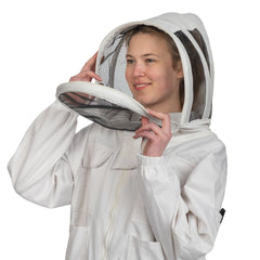 Beekeeping Jacket Cotton White Premium Quality For Beekeepers Beginners Professionals Fencing Veil Max Protection