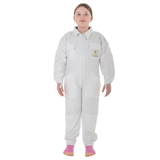 Children's Beekeeping Suit Cotton White | Detachable Fencing Veil | Beekeeper Protective Suits For Kids UK