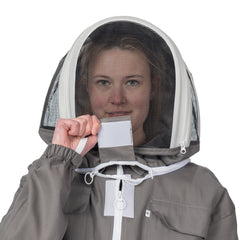 Beekeeping Premium Beekeeping Suit Grey Cotton Beekeeper Ventilated Sting Proof Veil Beehives