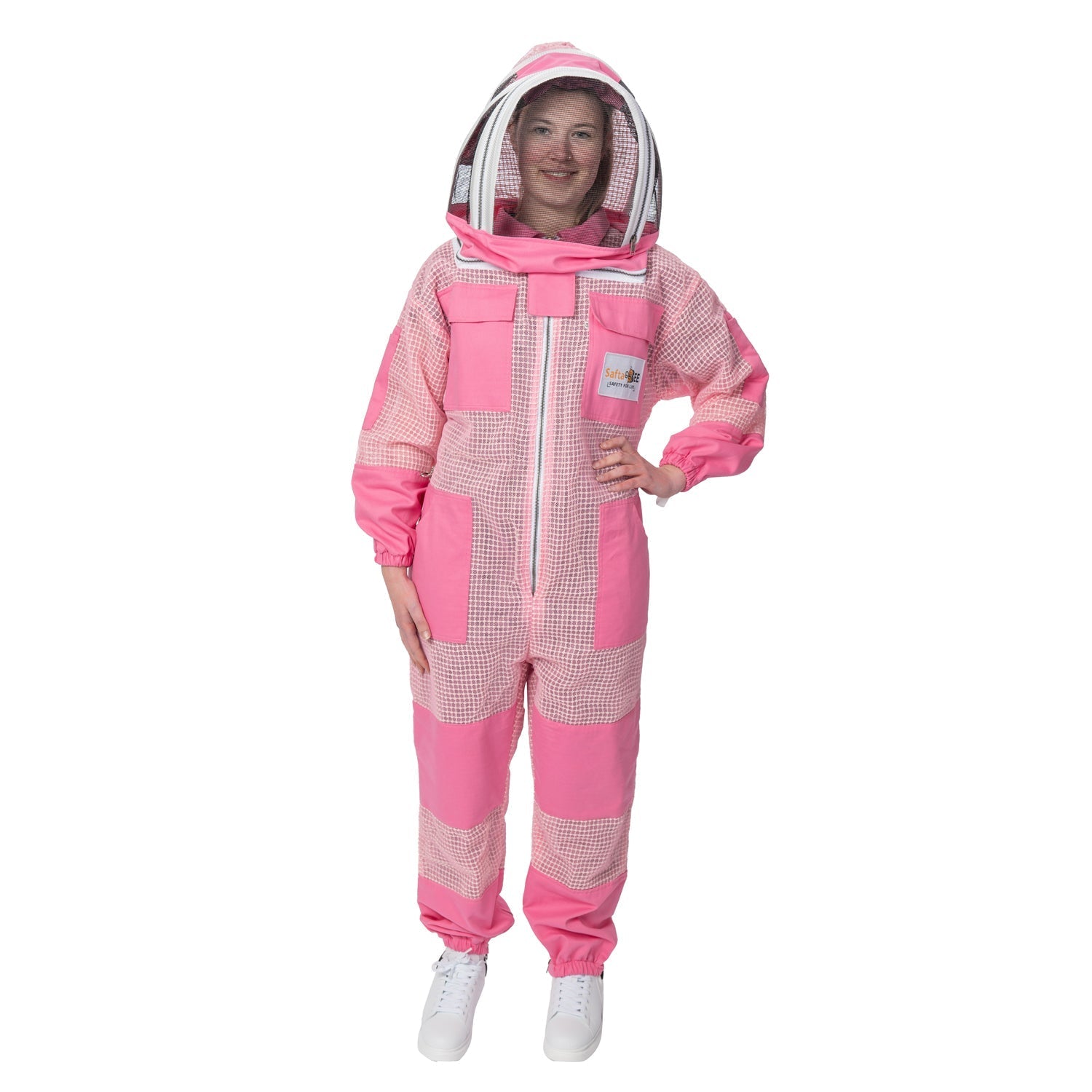 Pink Bee Suit – 3-Layer Ventilated Beekeeping Suit | Safta Bee UK