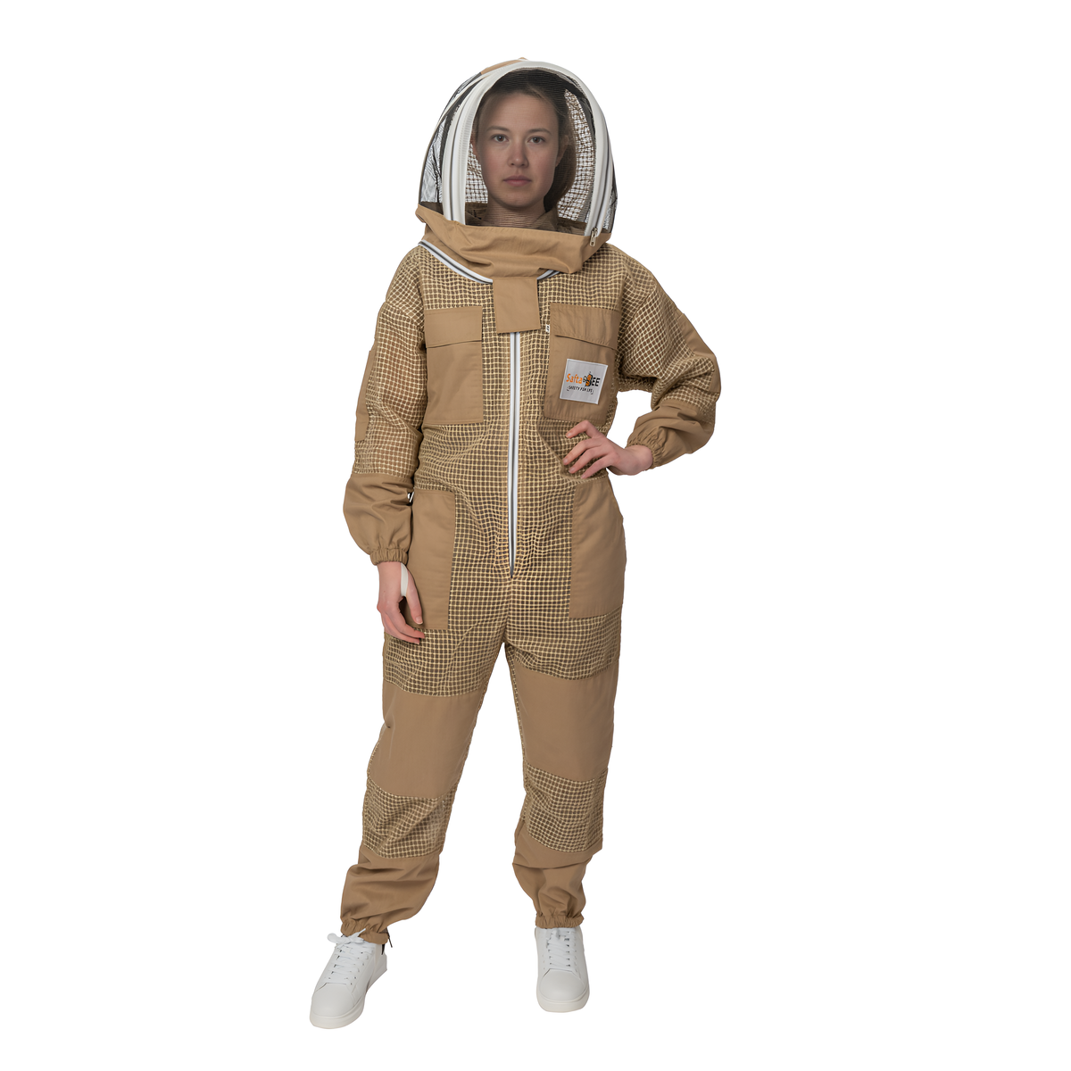  bee keeping suit brown three layer bee suit protection  by safta bee uk