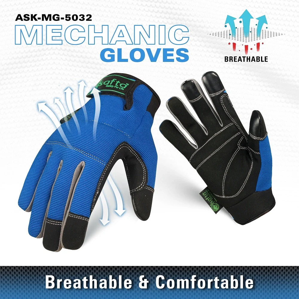 Leather Work Glove | Mechanics Gardening Carpenter Plumber | Safety Gloves